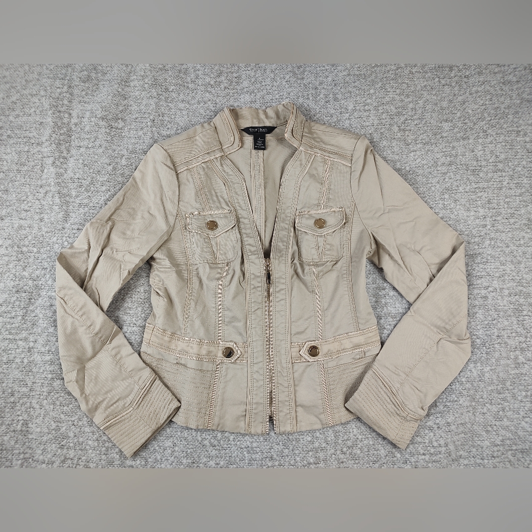 White House Black Market Women's Tan Utility Jacket